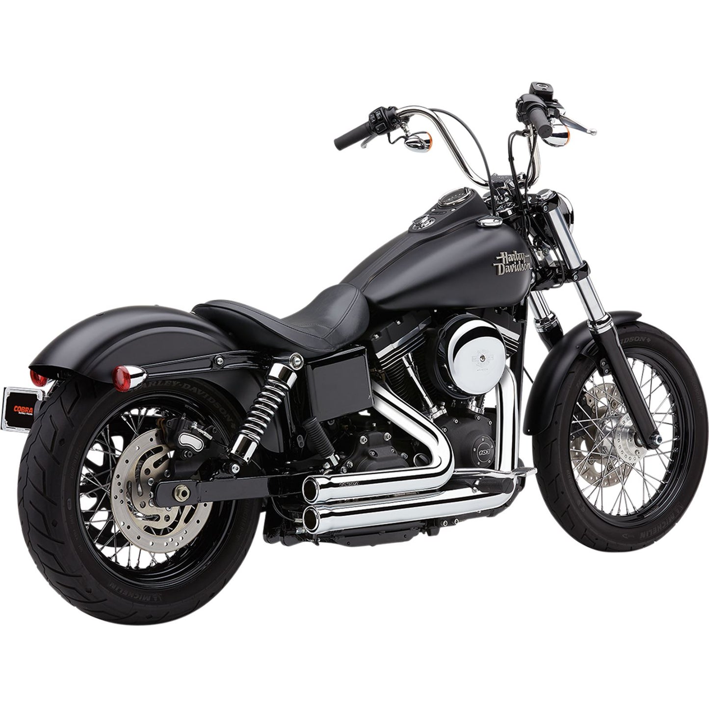 Cobra 909 Exhaust - Chrome - '12-'17 Dyna 6708_361531