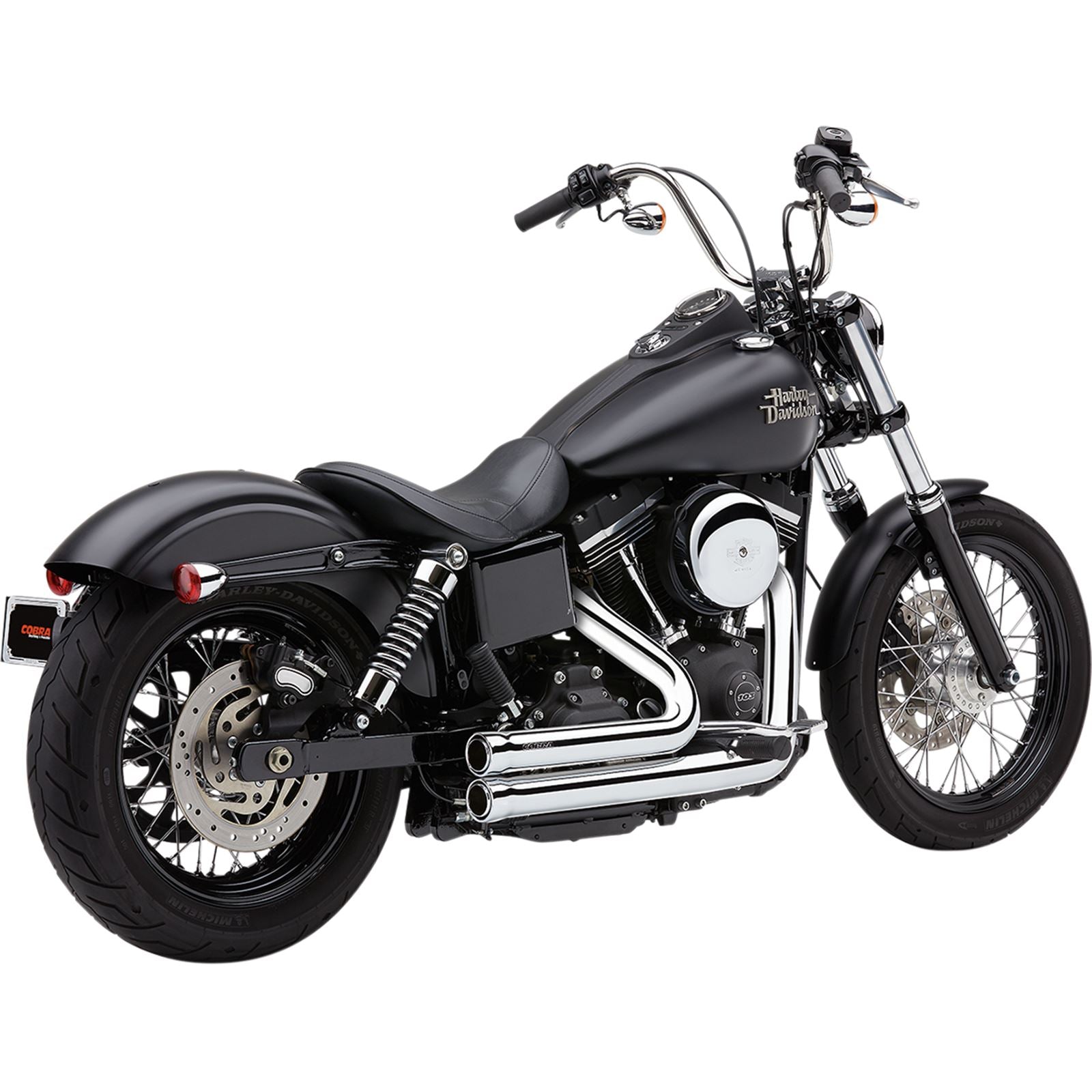 Cobra 909 Exhaust - Chrome - '12-'17 Dyna 6708_361531