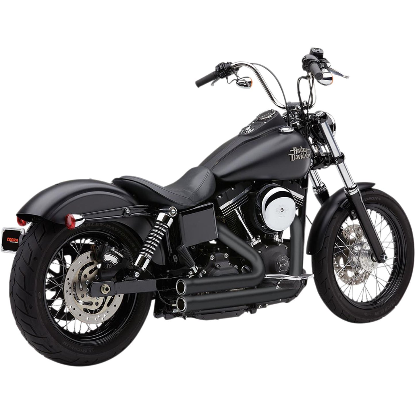 Cobra 909 Exhaust - Black - '12-'17 Dyna 6708B_361532