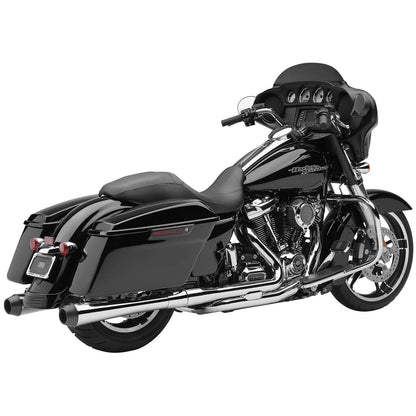 Cobra El Diablo 4" Mufflers - Chrome/Black - For Harley FLH FLT '17-'20 6208_120674