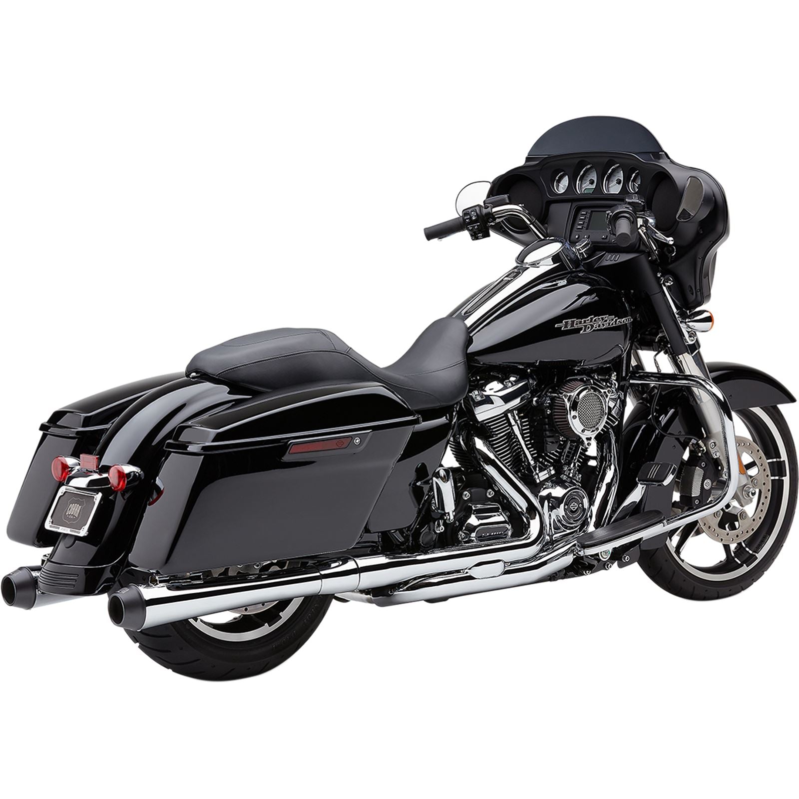 Cobra El Diablo 4" Mufflers - Chrome/Black - For Harley FLH FLT '17-'20 6208_361886