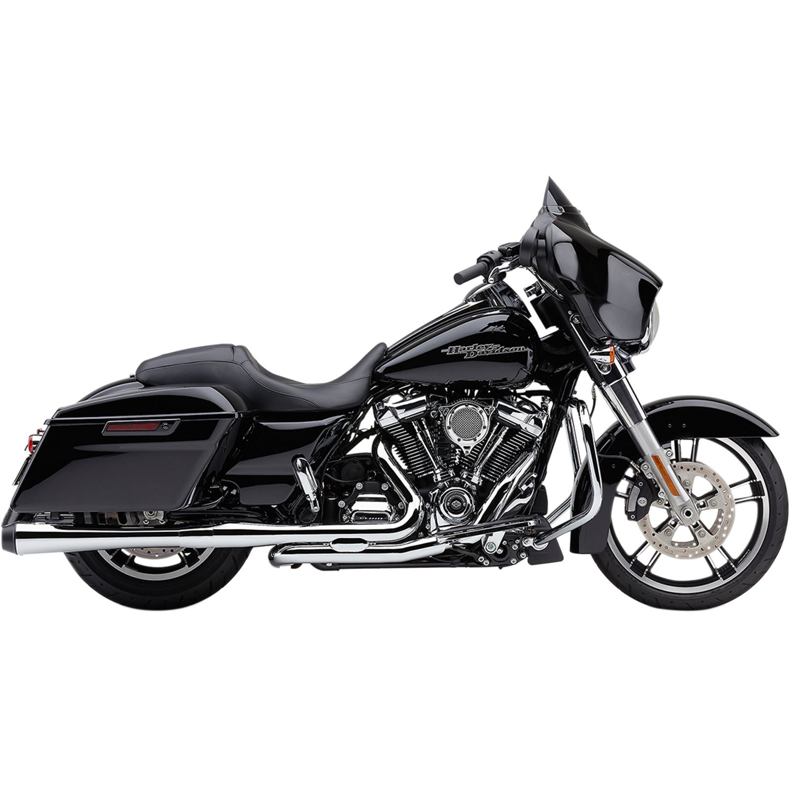 Cobra El Diablo 4" Mufflers - Chrome/Black - For Harley FLH FLT '17-'20 6208_361887