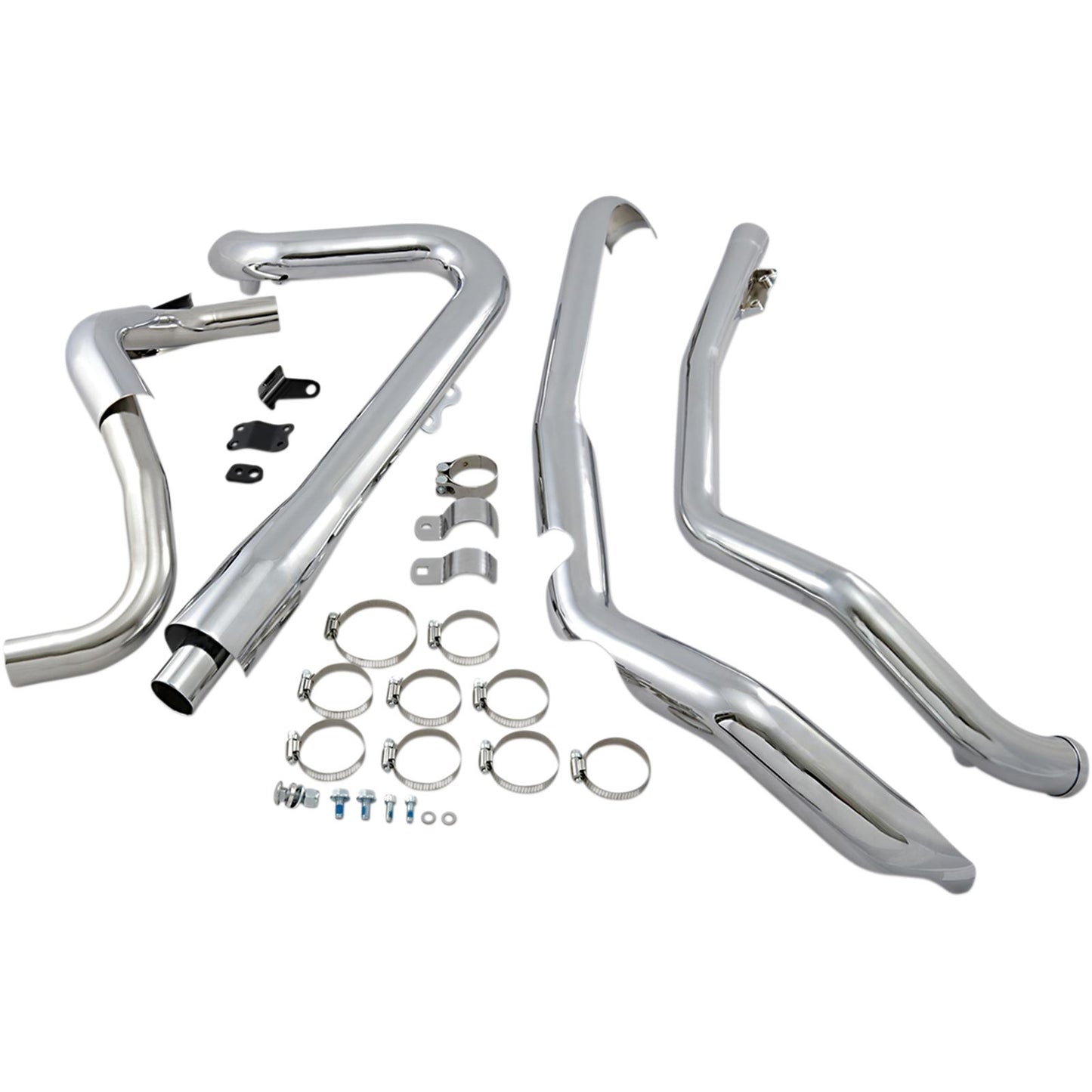 Cobra True Dual Headpipes - Chrome - Dresser 6257_361968