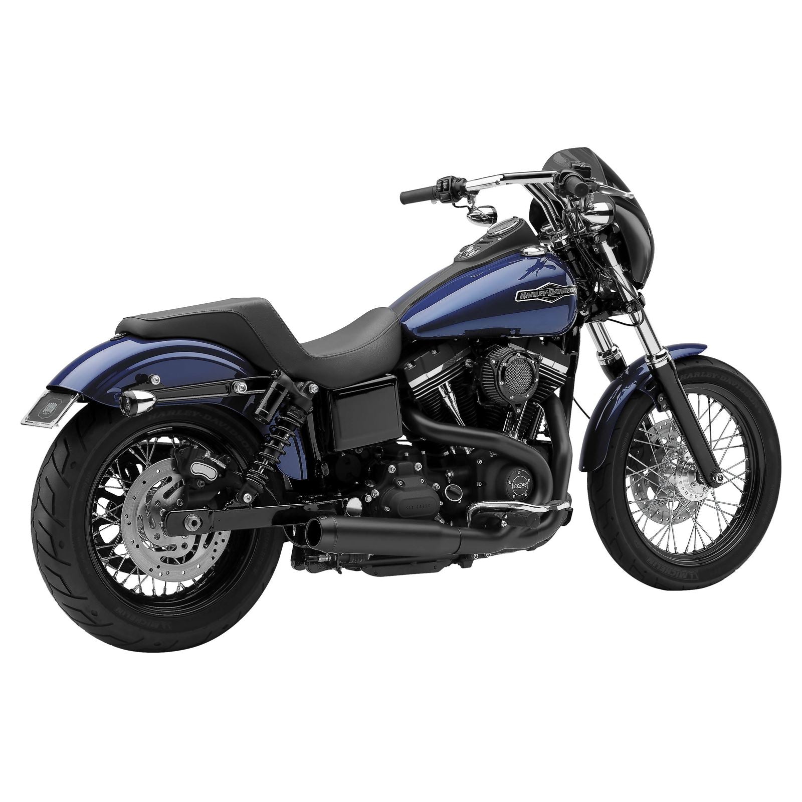 Cobra El Diablo Exhaust - Black - 3.5" - '12-'17 Dyna 6497B_120701