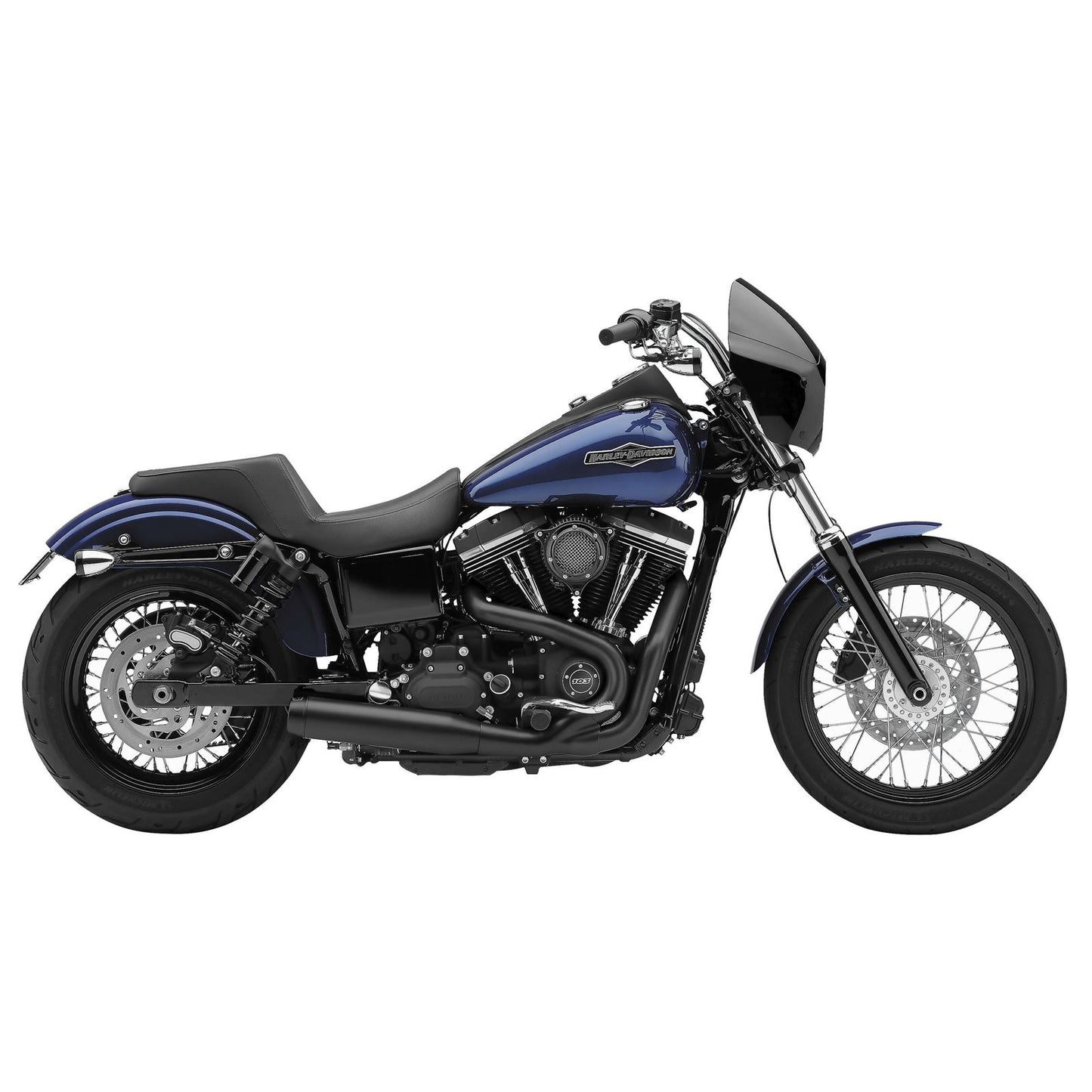 Cobra El Diablo Exhaust - Black - 3.5" - '12-'17 Dyna 6497B_120702