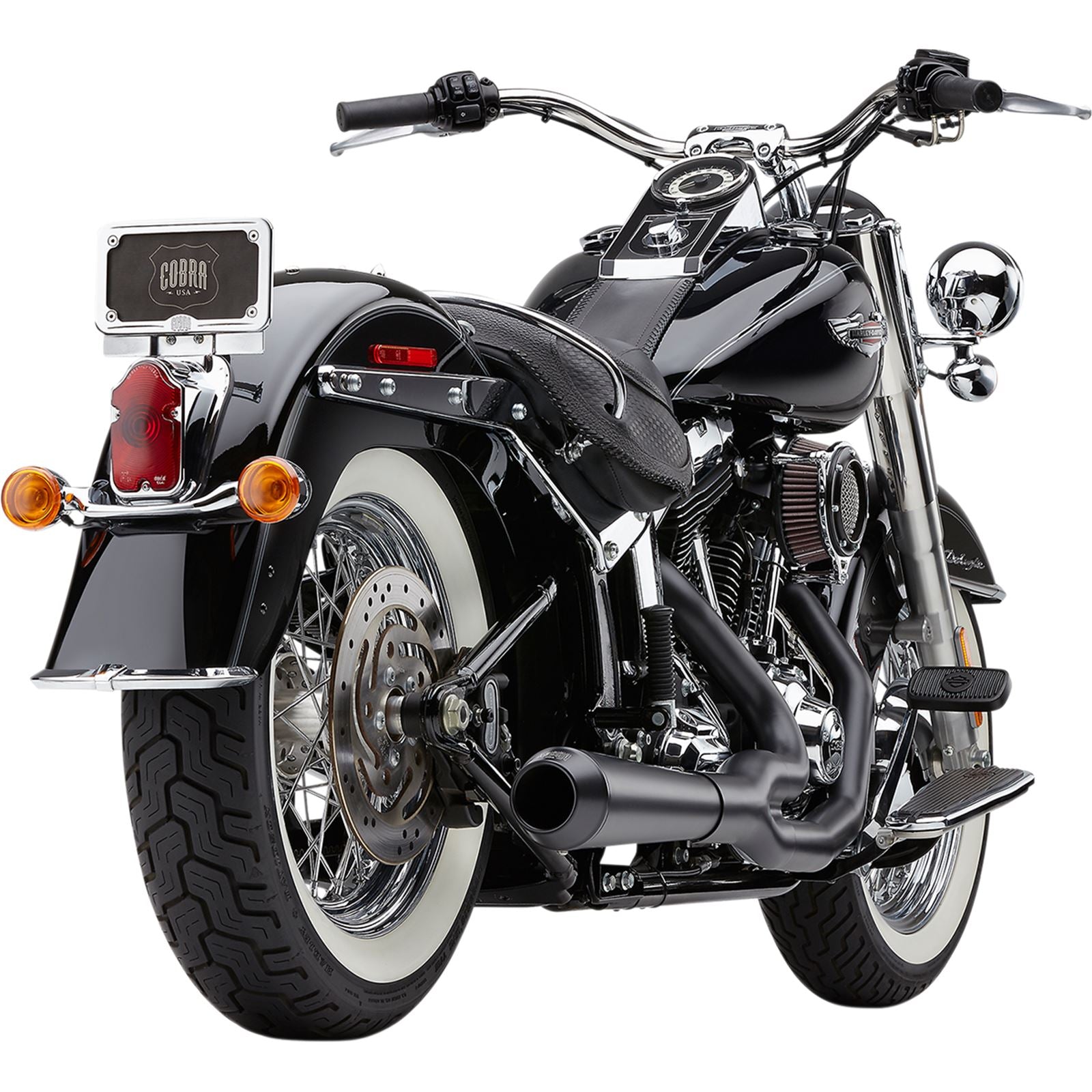 Cobra El Diablo Exhaust - Black - '12-'17 Softail 6483B_361610