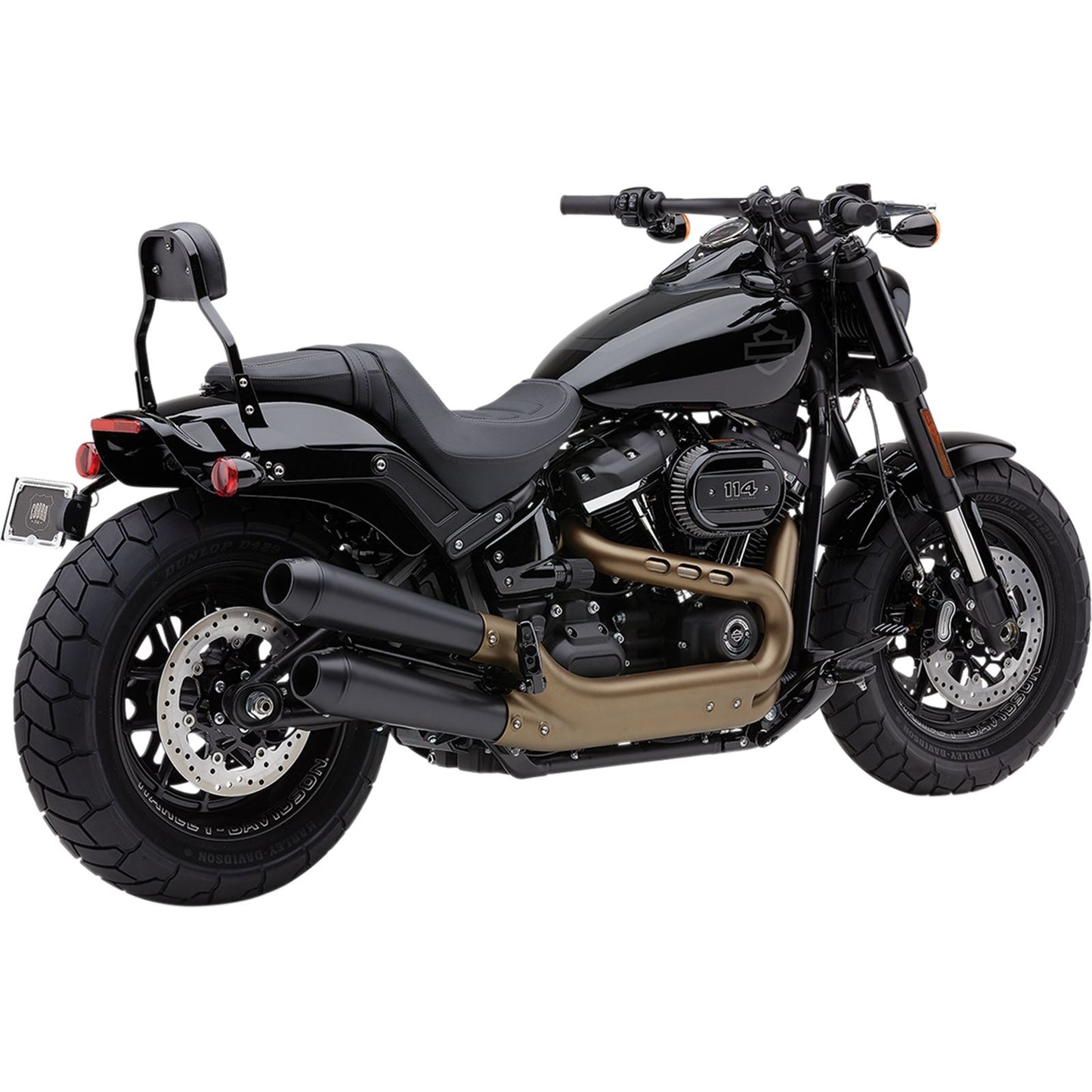 Cobra El Diablo 4" Mufflers - Black - '18-'20 Fat Bob 6046B_361910
