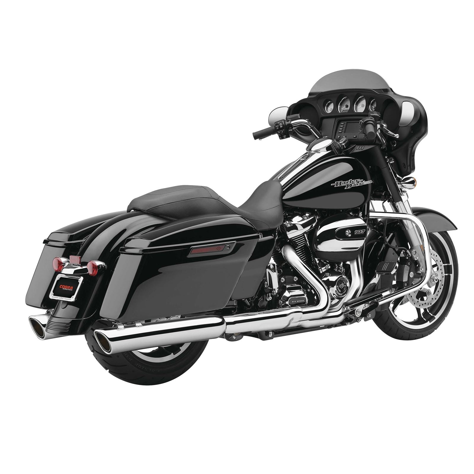 Cobra 909 Slip-On Mufflers - Chrome - '17-'20 FL 6108_120777