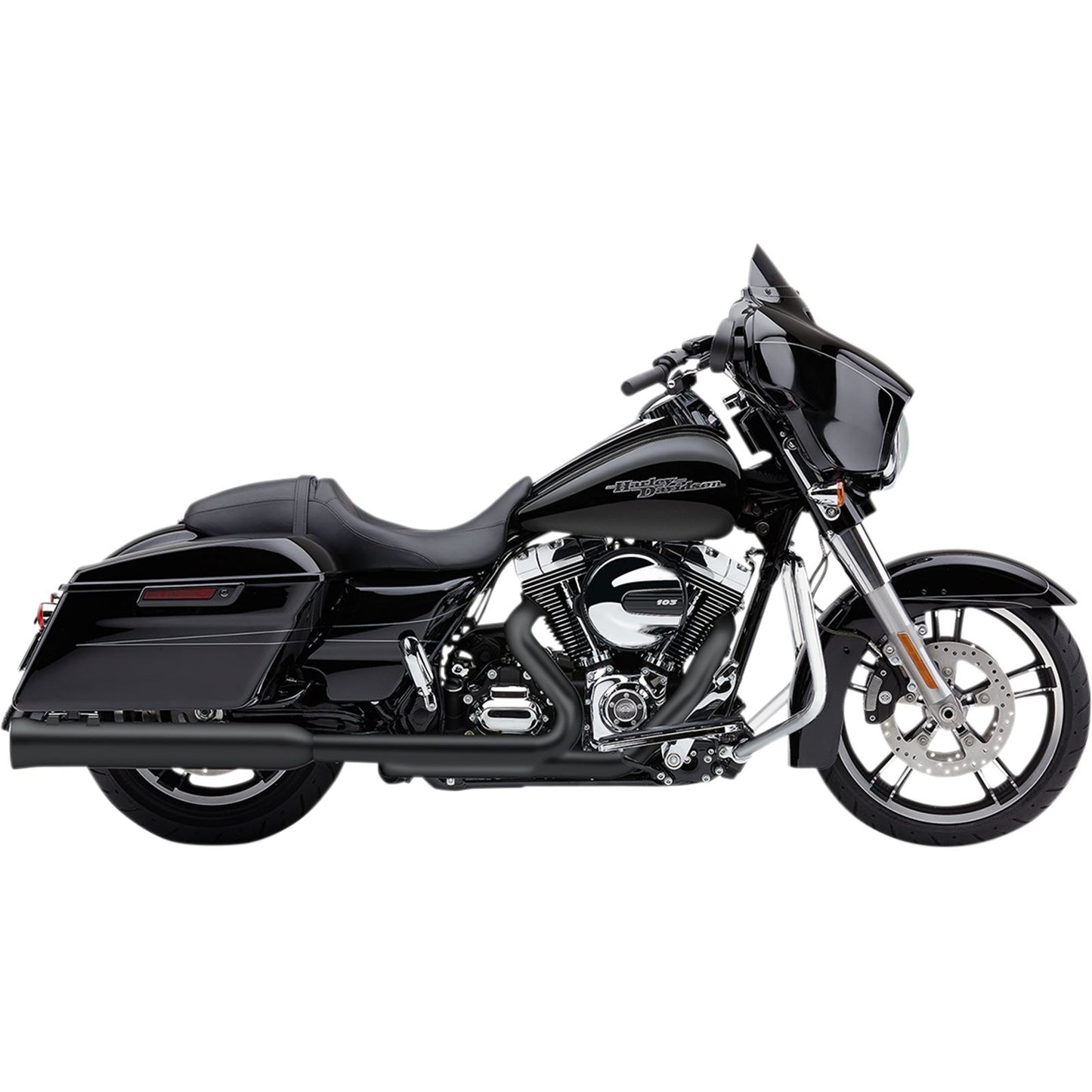 Cobra Neighbor Hater Mufflers - Black - '95-'16 Bagger 6107RB_361846