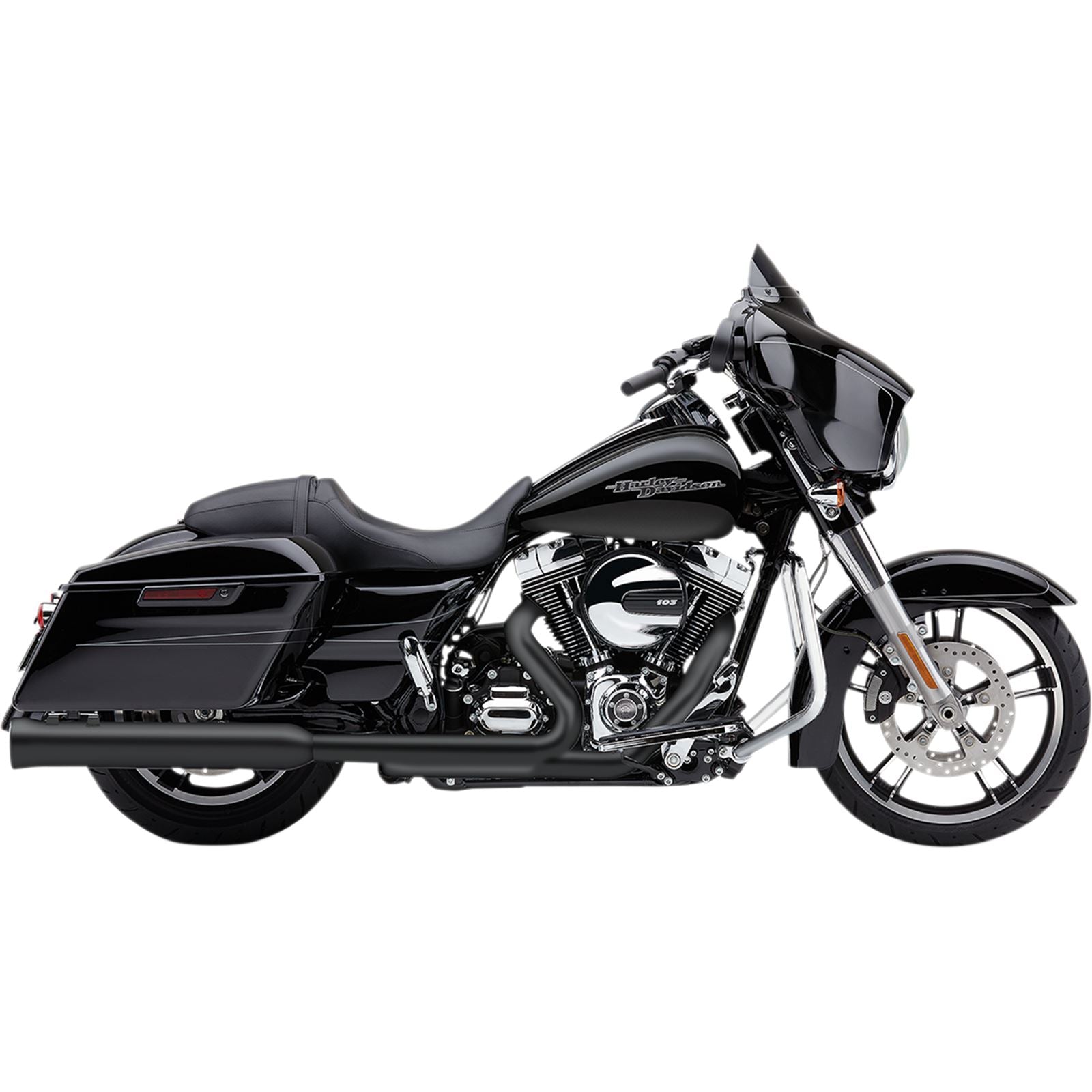 Cobra Neighbor Hater Mufflers - Black - '95-'16 Bagger 6107RB_361846