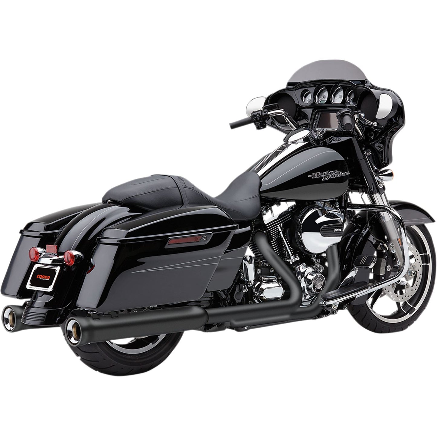 Cobra Neighbor Hater Mufflers - Black - '95-'16 Bagger 6107RB_361847