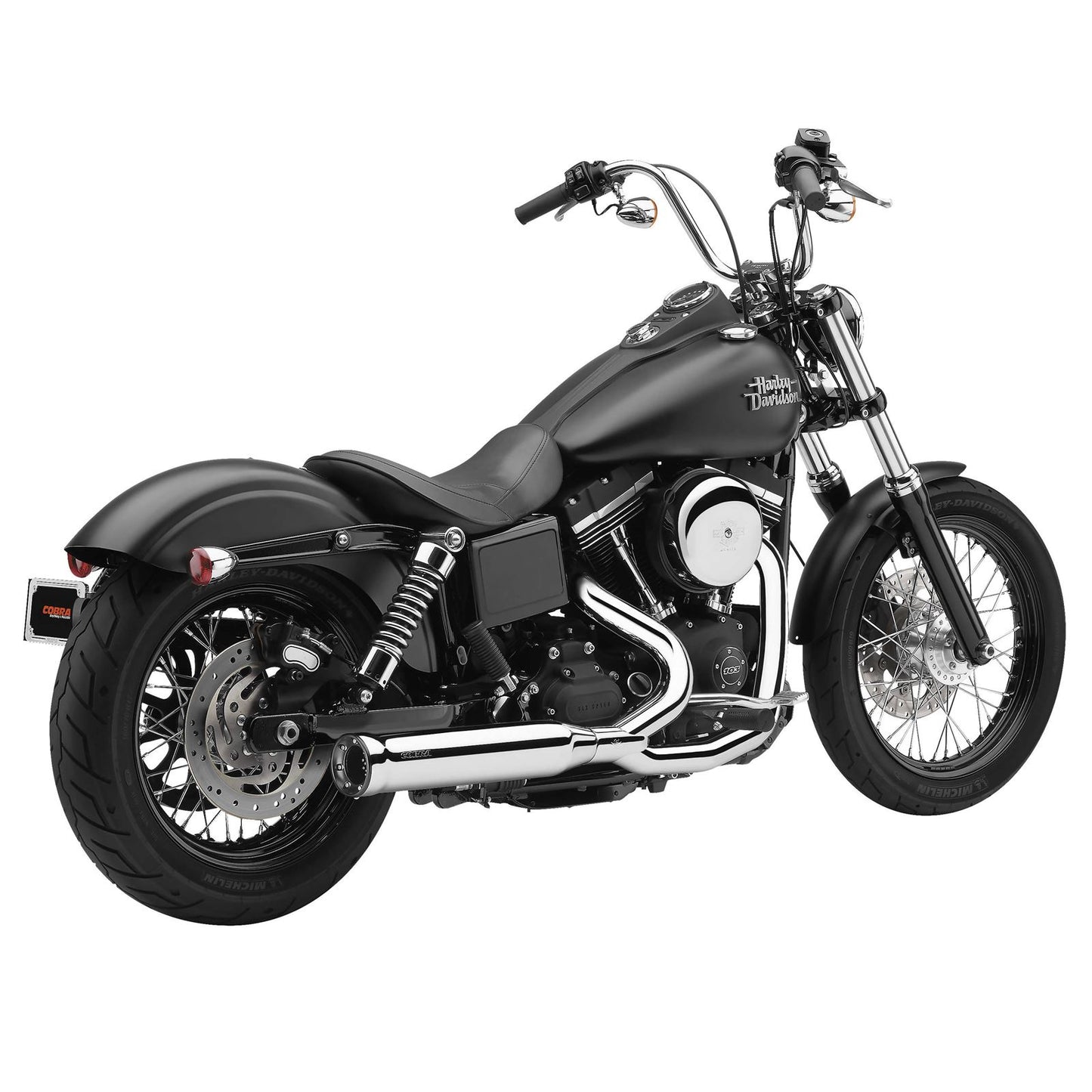 Cobra Power Pro RPT Exhaust - Chrome - '12-'17 Dyna 6468_120835