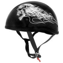 Skid Lid Helmets Original Lethal Threat Biker Skull Helmet - Black/White - XS 646926_120908
