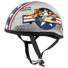 Skid Lid Helmets Original Lethal Threat Bomber Pinup Helmet - Silver/Blue_120910