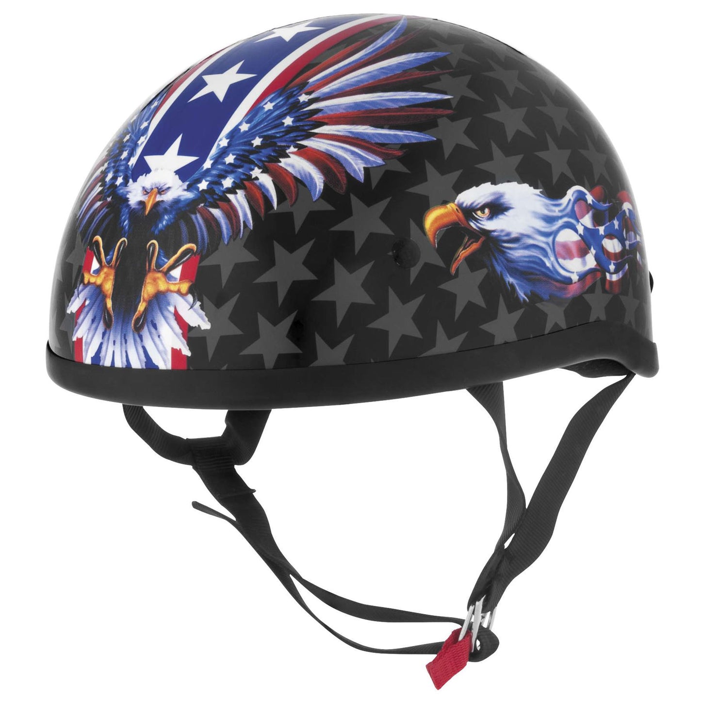 Skid Lid Helmets Original Lethal Threat US Flame Eagle Helmet - Black/Blue - Large 646989_513445