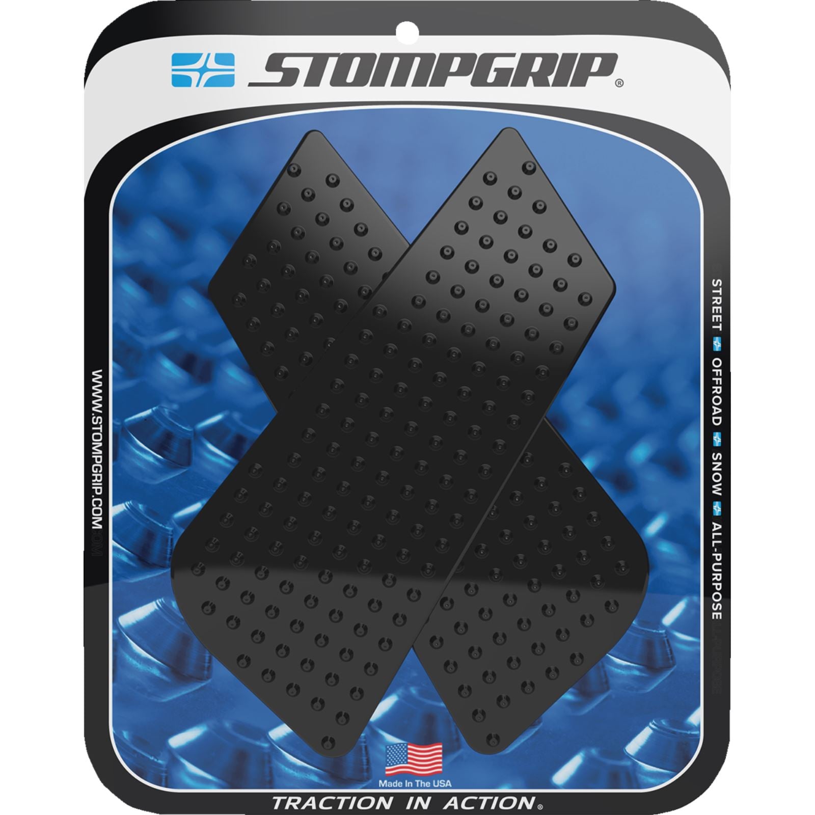 Stompgrip Traction Pad Tank Grips - Volcano - Black for Aprilia/Honda/Suzuki [MPN: 50-10-0004B]_1731886