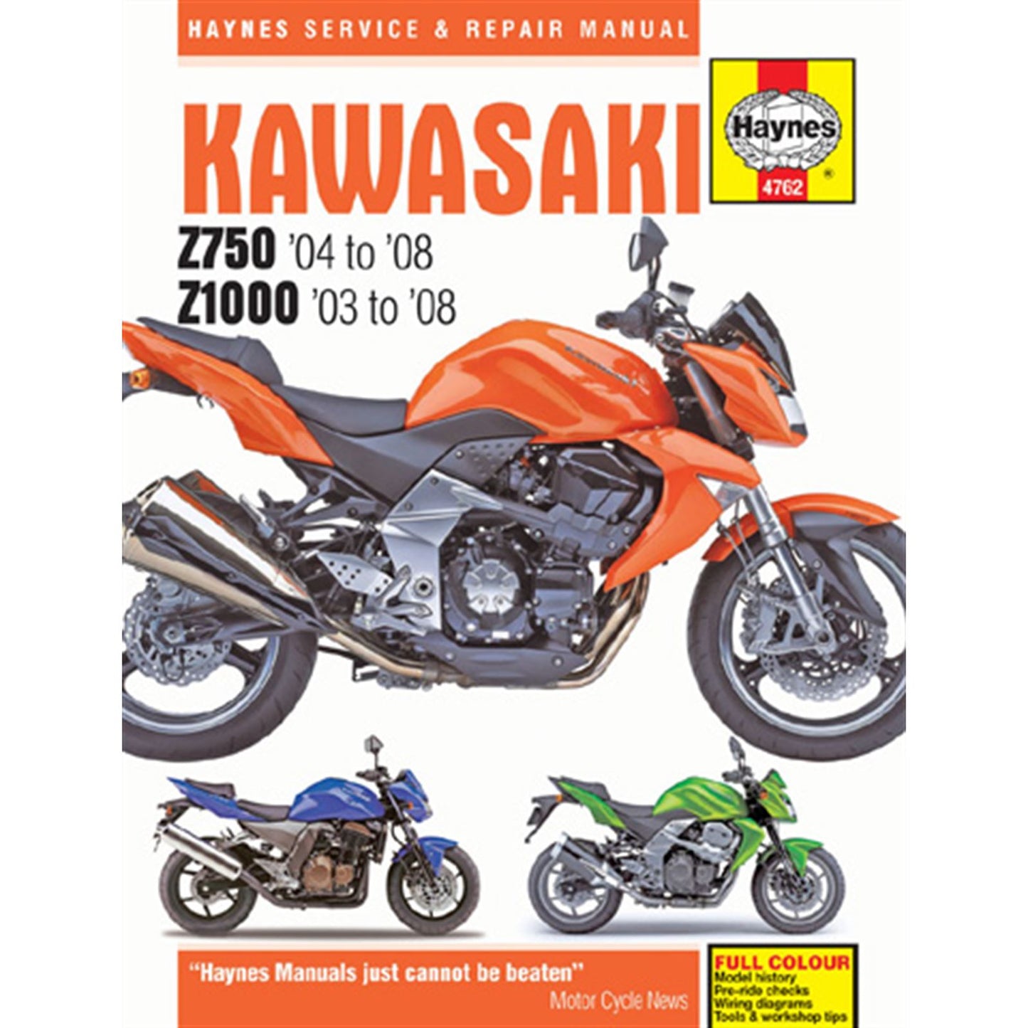 Haynes Manuals Service and Repair Manual for Kawasaki [MPN: M4762]_562755
