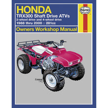 Haynes Manuals Service and Repair Manual for Honda TRX300 Shaft Drive ATV, '88-'00 [MPN: M2125]_122405