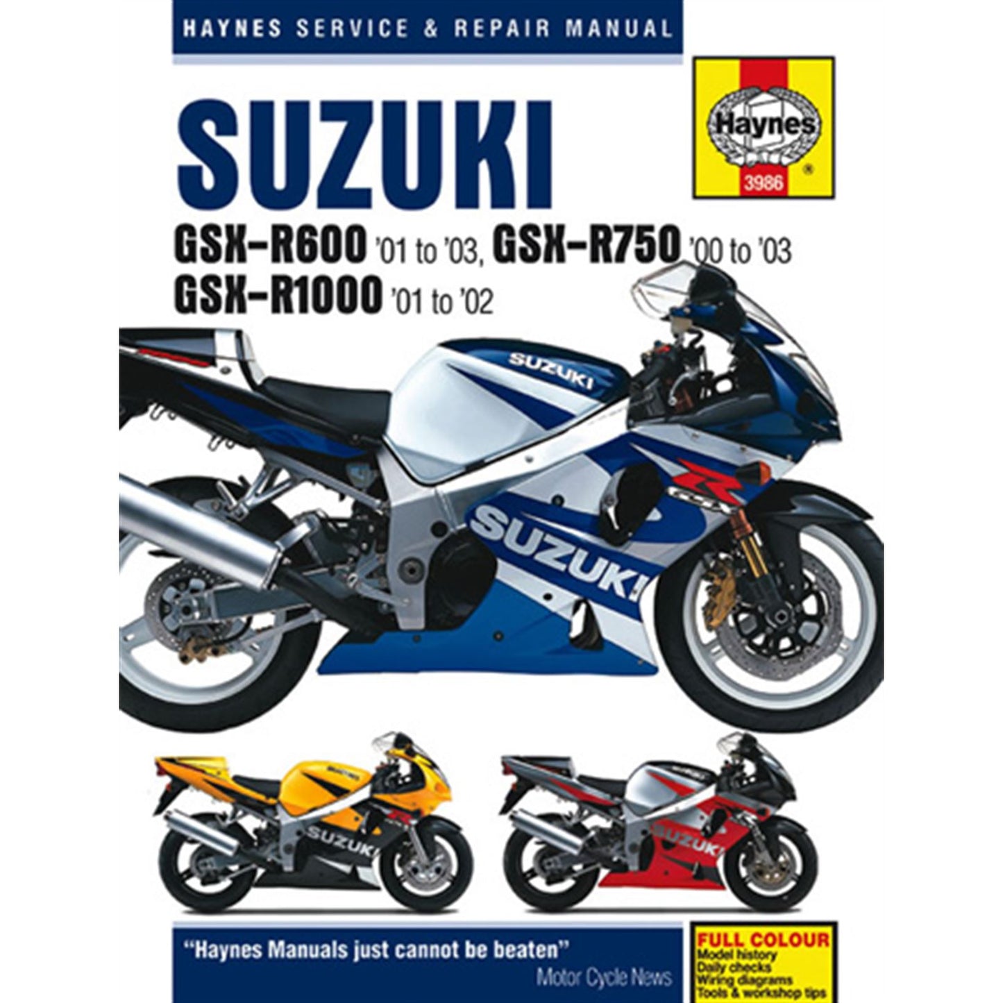 Haynes Manuals Service and Repair Manual for Suzuki [MPN: M3986]_562835