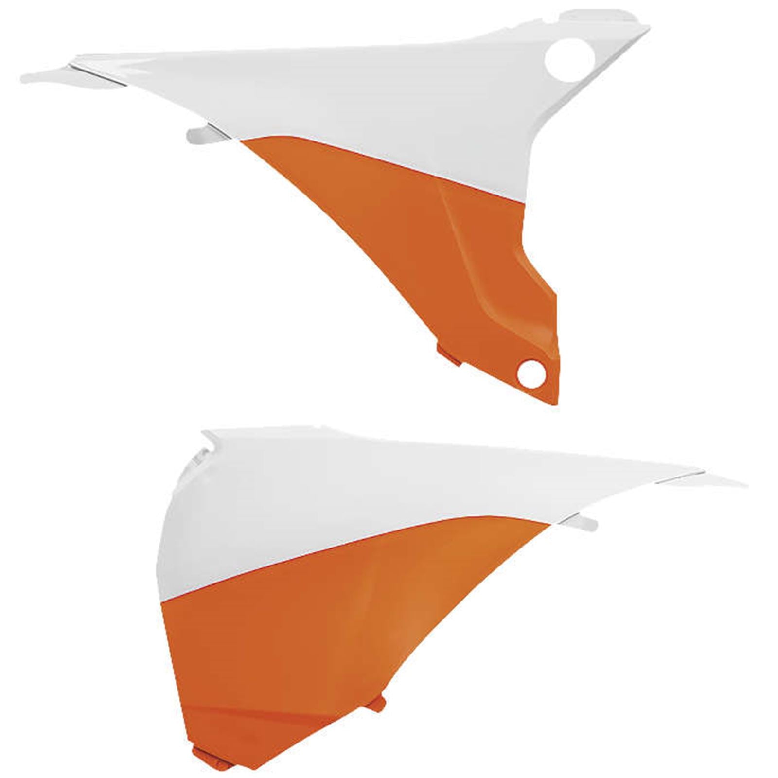Acerbis Airbox Cover for KTM - White/16 Orange 2374125412_122821