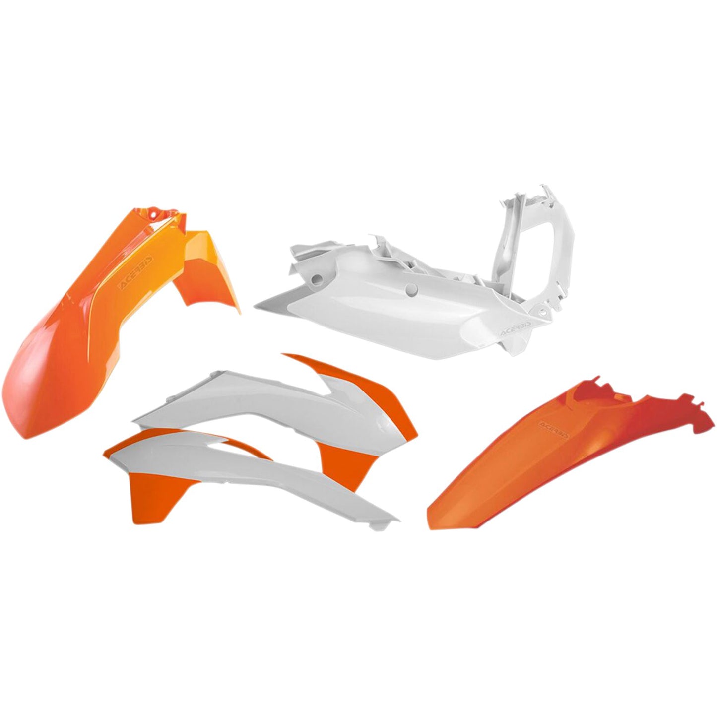 Acerbis Plastic Body Kit - Orange/White 2314314891_321498
