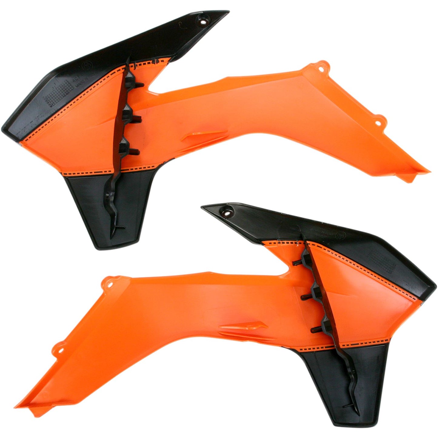 Acerbis Radiator Shrouds for KTM - 16 Orange/Black 2314251008_319858