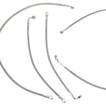 Burly Brand Complete SS Braided Cable/Brake Line Kit for 15" Ape Hanger Handlebars B30-1118_357388
