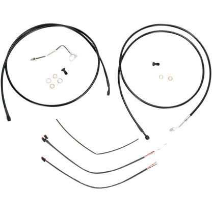 Burly Brand Complete Black Vinyl Handlebar Cable/Brake Line Kit For 13" B30-1115_357381