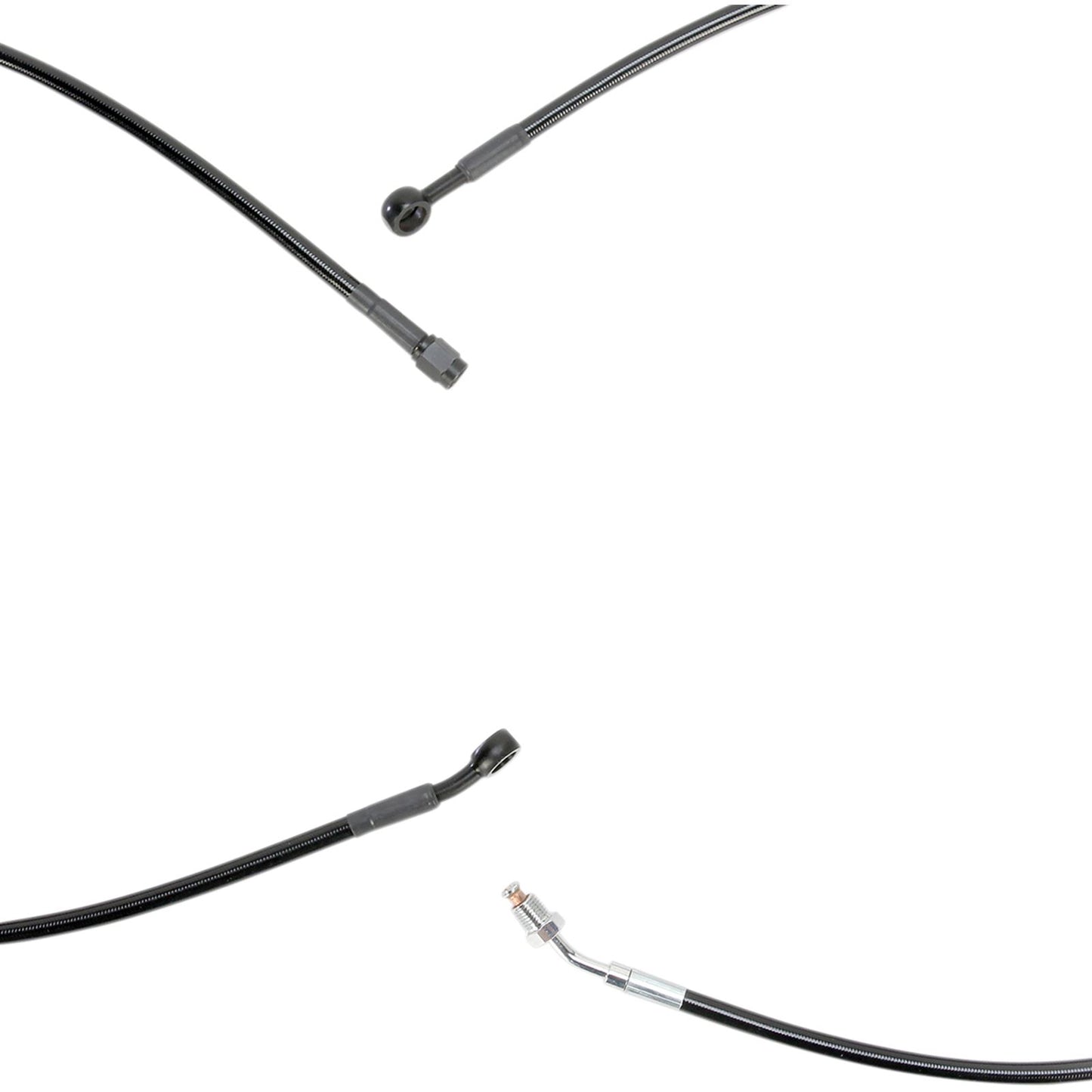 Burly Brand Complete Black Vinyl Handlebar Cable/Brake Line Kit For 15" B30-1116_357383