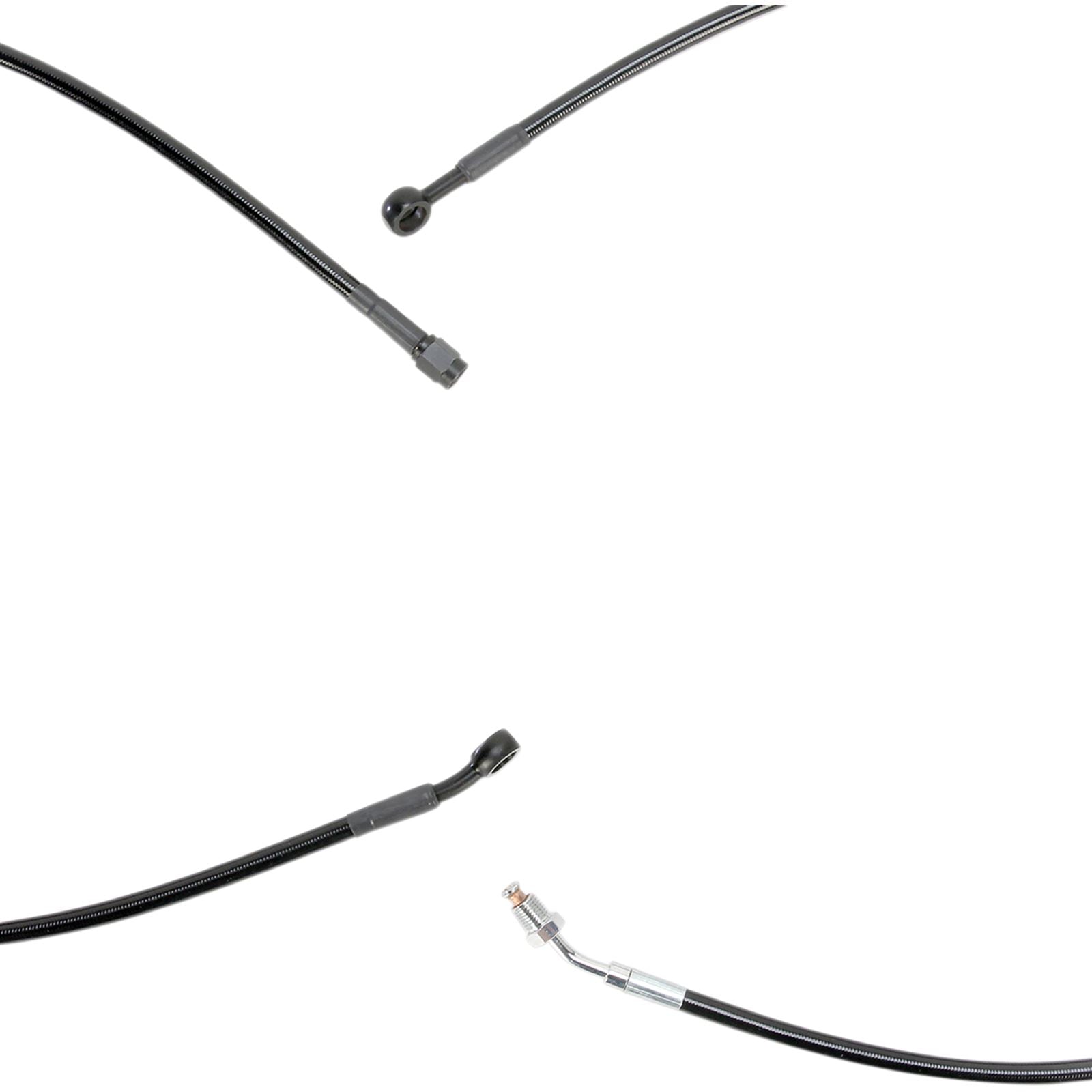 Burly Brand Complete Black Vinyl Handlebar Cable/Brake Line Kit For 15" B30-1116_357383