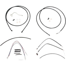 Burly Brand Complete Black Vinyl Handlebar Cable/Brake Line Kit For 15" B30-1116_357384