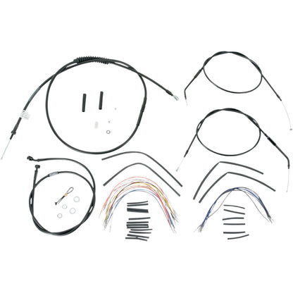 Burly Brand Complete Black Vinyl Handlebar Cable/Brake Line Kit For 14" B30-1000_357289