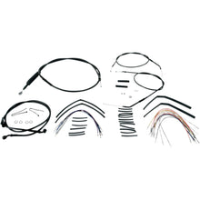 Burly Brand Complete Black Vinyl Handlebar Cable/Brake Line Kit For 14" B30-1002_357292