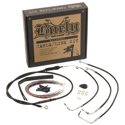 Burly Brand Complete Black Vinyl Handlebar Cable/Brake Line Kit For 13" B30-1032_123490