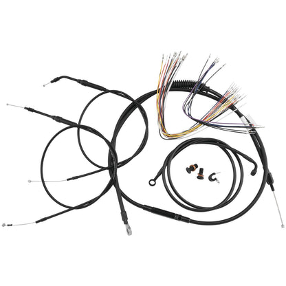 Burly Brand Complete Black Vinyl Handlebar Cable/Brake Line Kit For 12" B30-1045_123493