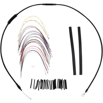Burly Brand Complete Black Vinyl Handlebar Cable/Brake Line Kit For 13" B30-1048_357325