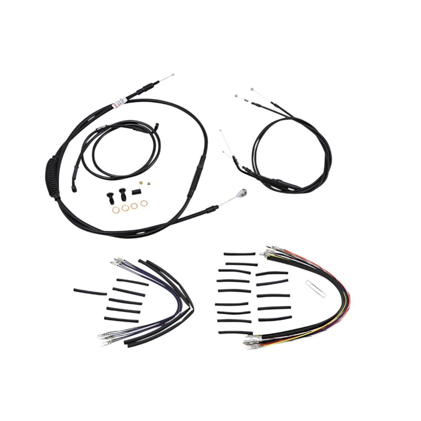 Burly Brand Black Vinyl Jail Bar Cable Kit For 14" Handlebars B30-1148_945121