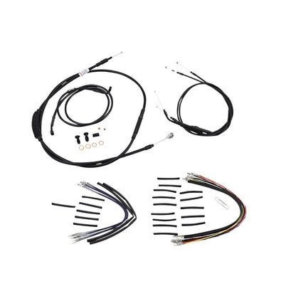 Burly Brand Black Vinyl Jail Bar Cable Kit For 14" Handlebars B30-1148_945121
