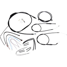 Burly Brand Complete Black Vinyl Handlebar Cable/Brake Line Kit For 12"  B30-1067_357364