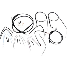 Burly Brand Complete Black Vinyl Handlebar Cable/Brake Line Kit For 14" B30-1068_357365