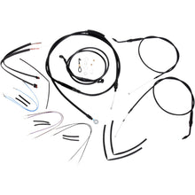 Burly Brand Complete Black Vinyl Handlebar Cable/Brake Line Kit For 14" B30-1068_357366