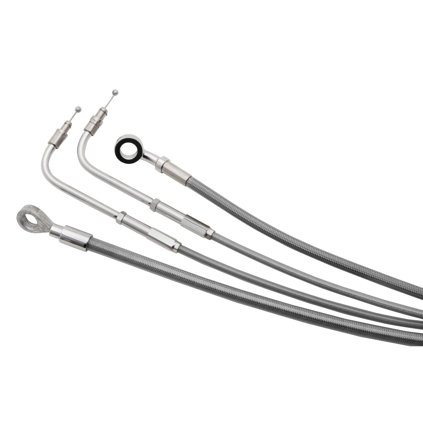 Burly Brand Complete Stainless Braided Handlebar Cable/Brake Line Kit For 14" B30-1091_123496
