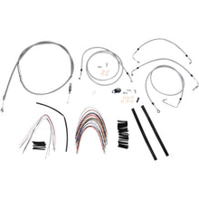 Burly Brand Complete SS Braided Cable/Brake Line Kit for 14" Ape Hanger Handlebars B30-1094_357358