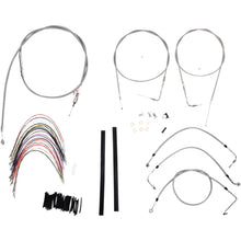 Burly Brand Complete Stainless Braided Handlebar Cable/Brake Line Kit For 18" B30-1081_357348