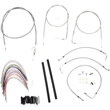 Burly Brand Complete Stainless Cable/Brake Line Kit for 14" Ape Hanger Handlebars B30-1076_357343