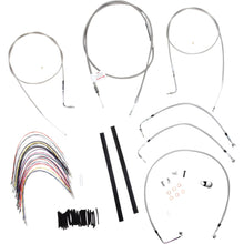 Burly Brand Complete Stainless Braided Handlebar Cable/Brake Line Kit For 18" B30-1078_357345