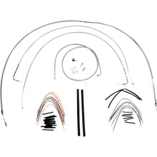 Burly Brand Complete Stainless Cable/Brake Line Kit for 18" Ape Hanger Handlebars B30-1059_357336