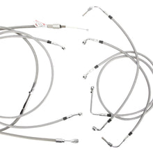 Burly Brand Complete Stainless Braided Handlebar Cable/Brake Line Kit For 15"  B30-1104_357378