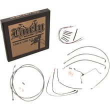Burly Brand Complete SS Braided Cable/Brake Line Kit for 18" Ape Hanger Handlebars B30-1154_357418