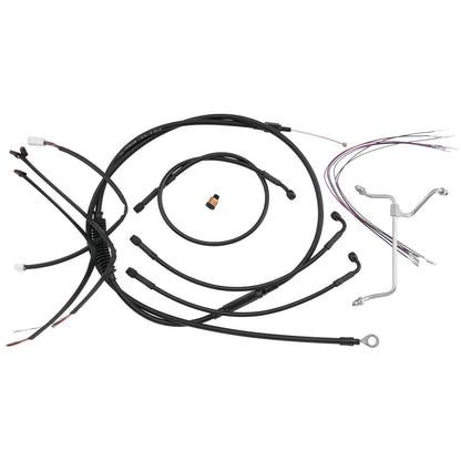 Burly Brand Complete Black Vinyl Cable/Brake Line Kit for 14" Ape Hanger Handlebars B30-1170_123520